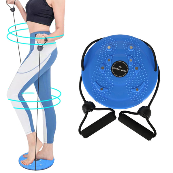 Twist Waist Disc Board with Drawstring Sports Gym Accessories Blue