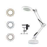 5X Magnifying Lamp 3-Color Adjustable Reading Light for Close Work Repair White