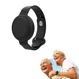 Kids Bracelet for Apple AirTag Soft Silicone AirTag Holder Water Resistant Wristband Locator Tracker Holder Black