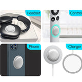 5PCS Self-Adhesive Silicone Airtag Case for Apple Air Tag Tracker Sleeve Cover Holder White