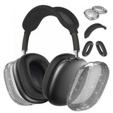 For Apple AirPods Max Headphones Protective Case Clear Silicone Ear Pad Sleeves Full Set Covers Black