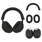 For WH-1000XM5 Headphones Protective Case Silicone Sleeves Full Set Protector Cover Black