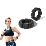 Pair of Silicone Wrist Ankle Weights Unisex Strength Training Set for Walking Running Gym Black
