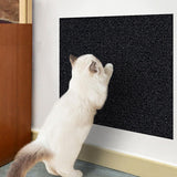 100x40cm Self-Adhesive Cat Scratching Mat Cuttable Climbing Cat Scratcher Pad Scratching Board Mat Black