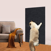 100x40cm Self-Adhesive Cat Scratching Mat Cuttable Climbing Cat Scratcher Pad Scratching Board Mat Black