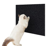 100x40cm Self-Adhesive Cat Scratching Mat Cuttable Climbing Cat Scratcher Pad Scratching Board Mat Black