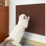 100x40cm Self-Adhesive Cat Scratching Mat Cuttable Climbing Cat Scratcher Pad Scratching Board Mat Coffee