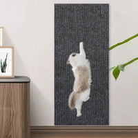 100x40cm Self-Adhesive Cat Scratching Mat Cuttable Climbing Cat Scratcher Pad Scratching Board Mat Dark Grey