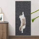 100x40cm Self-Adhesive Cat Scratching Mat Cuttable Climbing Cat Scratcher Pad Scratching Board Mat Dark Grey