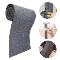 100x40cm Self-Adhesive Cat Scratching Mat Cuttable Climbing Cat Scratcher Pad Scratching Board Mat Light Grey