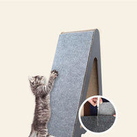 100x40cm Self-Adhesive Cat Scratching Mat Cuttable Climbing Cat Scratcher Pad Scratching Board Mat Light Grey