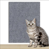 100x40cm Self-Adhesive Cat Scratching Mat Cuttable Climbing Cat Scratcher Pad Scratching Board Mat Light Grey