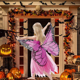 Fairy Butterfly Wing Costume Fancy Dress-up Butterfly Wings Cape for Girls Purple