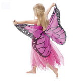 Fairy Butterfly Wing Costume Fancy Dress-up Butterfly Wings Cape for Girls Purple
