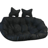 Love Seat Hanging Egg Chair Cushion Swing Chair Seat Pad for Patio Furniture Black