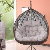 Love Seat Hanging Egg Chair Cushion Swing Chair Seat Pad for Patio Furniture Light Grey