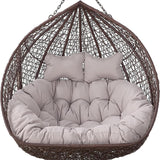 Love Seat Hanging Egg Chair Cushion Swing Chair Seat Pad for Patio Furniture Light Grey