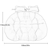 Love Seat Hanging Egg Chair Cushion Swing Chair Seat Pad for Patio Furniture Light Grey