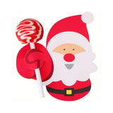 100Pcs Christmas Lollipop Holders Cartoon Lollipop Candy Paper Card for Kids Gift Package Decor Style 1