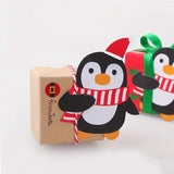 100Pcs Christmas Lollipop Holders Cartoon Lollipop Candy Paper Card for Kids Gift Package Decor Style 2