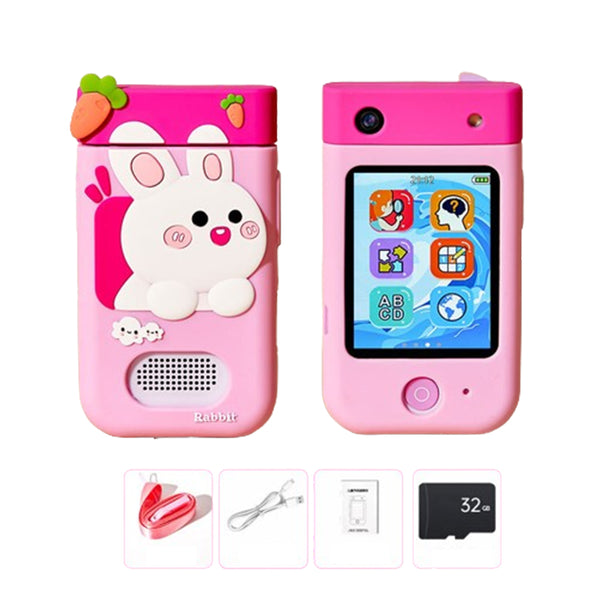 Kids Touchscreen Smart Phone Toy 180 Degrees Rotating Dual Camera Learning Play Toy Phone Style 2