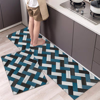 2Pcs Set Non-Slip Kitchen Floor Mats Home Door Mats Easy Clean Style 5