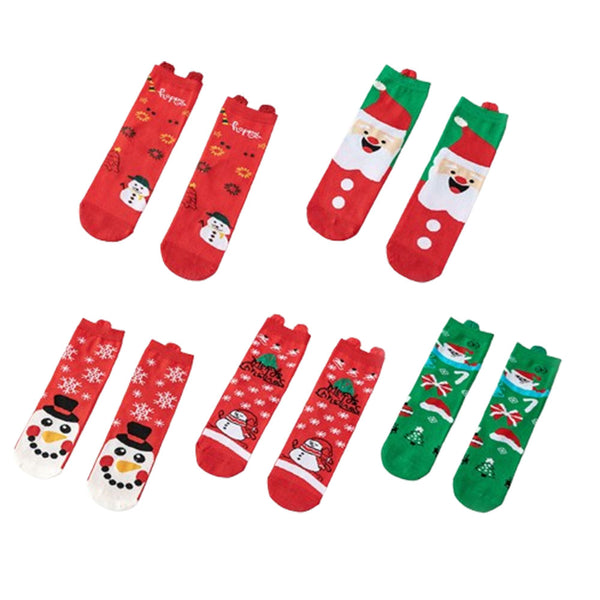 5 Pairs of Christmas Socks for Women Style 3
