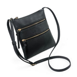 Crossbody Purse Bag for Women Shoulder Bag Multi-Pocket Zipper Purse Black