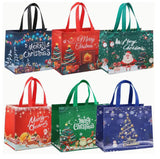 6Pcs Christmas Tote Bags With Handle Multifunctional Christmas Gift Bags Style 2
