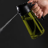 2Pcs 470ml Oil Sprayer and Dispenser Bottles Glass Olive Oil Spray Bottle for Cooking Kitchen