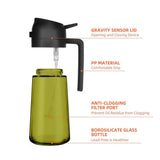 2Pcs 470ml Oil Sprayer and Dispenser Bottles Glass Olive Oil Spray Bottle for Cooking Kitchen