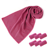 6Pcs Instant Cooling Towel Outdoor Chilly Cool Towel for Cycling Jogging Gym Sports Rose Red
