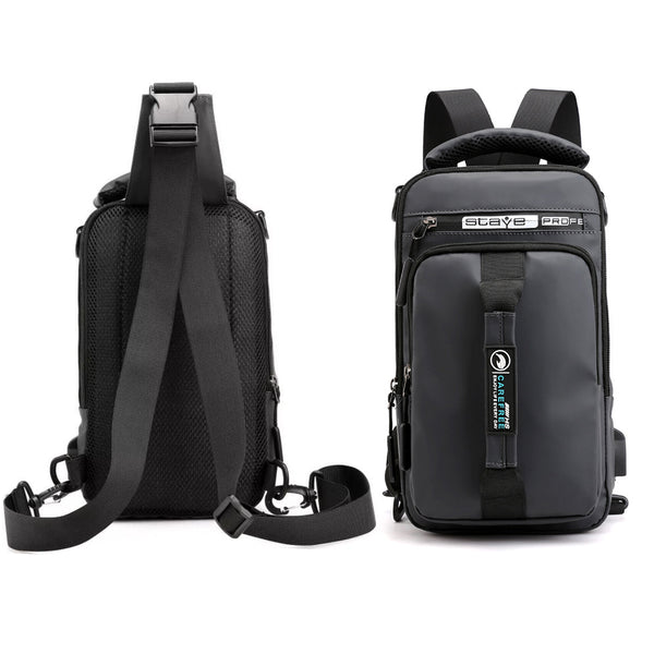 Mens Chest Bag Shoulder Backpack Man Sling Cross Body Satchel Travel Bag