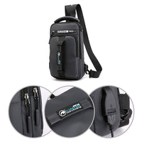 Mens Chest Bag Shoulder Backpack Man Sling Cross Body Satchel Travel Bag