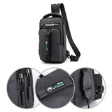 Mens Chest Bag Shoulder Backpack Man Sling Cross Body Satchel Travel Bag