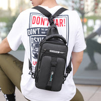 Mens Chest Bag Shoulder Backpack Man Sling Cross Body Satchel Travel Bag