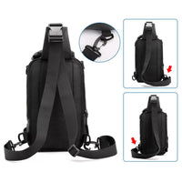 Mens Chest Bag Shoulder Backpack Man Sling Cross Body Satchel Travel Bag