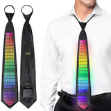 Sound Control Light Up Tie with Follow Music Flash for Birthday Anniversary Style 2