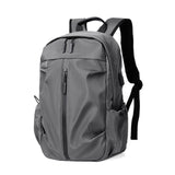 Anti-theft Unisex Laptop Oxford Backpack Travel School Bag with USB Charging Port Grey