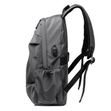 Anti-theft Unisex Laptop Oxford Backpack Travel School Bag with USB Charging Port Grey