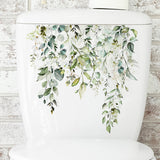 2Pcs Floral Wall Art Sticker Self-Adhesive Wall Decal for Room Office Decoration Style 1