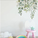 2Pcs Floral Wall Art Sticker Self-Adhesive Wall Decal for Room Office Decoration Style 1
