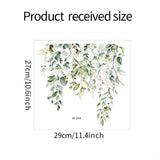 2Pcs Floral Wall Art Sticker Self-Adhesive Wall Decal for Room Office Decoration Style 1