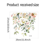 2Pcs Floral Wall Art Sticker Self-Adhesive Wall Decal for Room Office Decoration Style 2