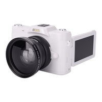 4K Ultra HD Digital Camera with 68MP with 180 Degree  Flip Screen White