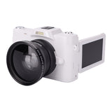 4K Ultra HD Digital Camera with 68MP with 180 Degree  Flip Screen White