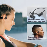 Bone Conduction Headphones Bluetooth 5.4 Wireless Swimming Headphones with 32GB  Memory Card Open-Ear Sports Earphones