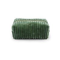 Velvet Quilted Travel Toiletry Pouch Cosmetic Organizer Bag Bridesmaid Makeup Bag Green