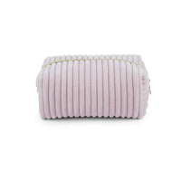 Velvet Quilted Travel Toiletry Pouch Cosmetic Organizer Bag Bridesmaid Makeup Bag Pink