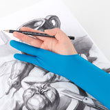 Anti-fouling Hand Glove for Drawing Two-finger Stylus Pen Painting Glove Blue